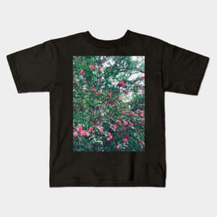 ohiʻa haʻole eucalyptus flower calliandra hawaii botanical garden Kids T-Shirt